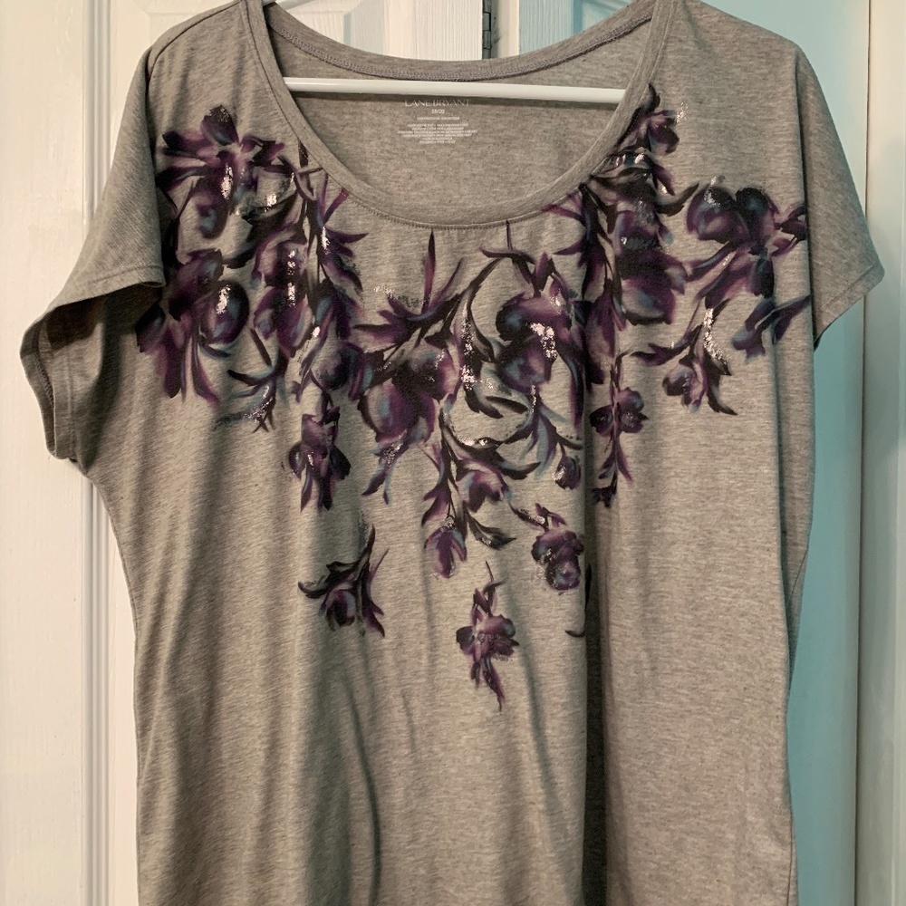 Lane Bryant Floral Print Scoop-Neck Top size 18/20